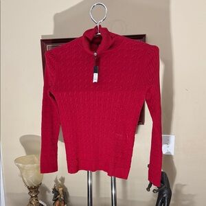 Talbots Vibrant Red Turtleneck Sweater